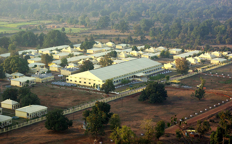 Construcción en el Brahmasthan de India